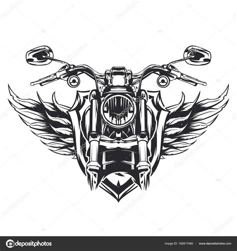 Vector Illustration Of Classic Motorcycle Stock Illustration By