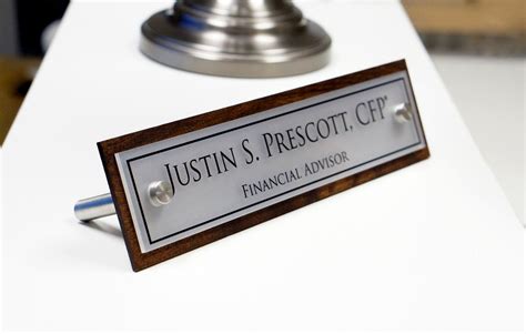 Custom Office Desk Organization Name Plate Minimalist Space Saver 25 X