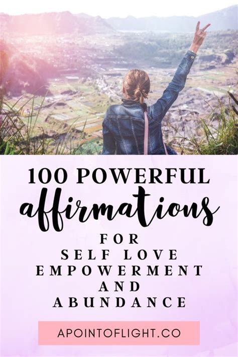 100 Powerful Affirmations For Women To Live By A Point Of Light