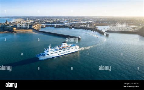 Saint Malo Brittany North Western France Aerial View Of The