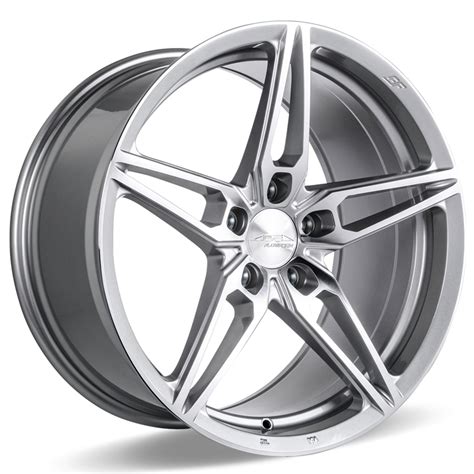 19 Staggered Ace Alloy Wheels V001 Aff01 Silver With Machined Face