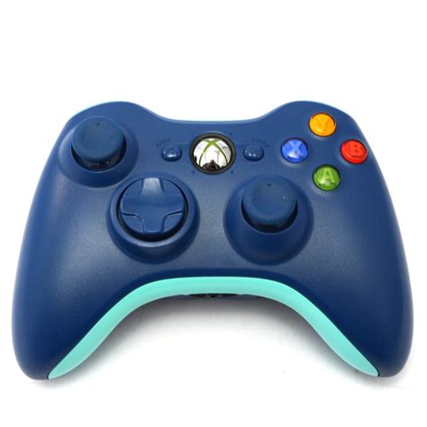 Xbox 360 Original Wireless Controller Arctic Blue Blau Microsoft