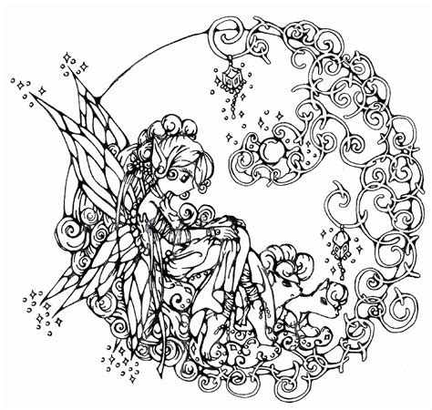 Fairy Coloring Sheet For Adults Coloring Home