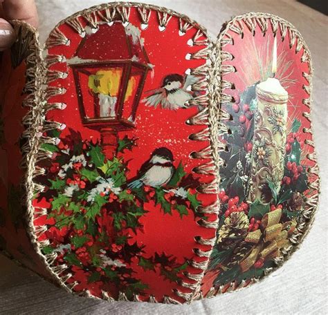 rare handmade christmas card basket cheries collectible treasures
