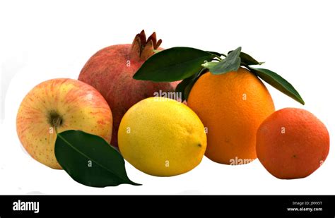 Orange Food Aliment Leaf Vitamins Vitamines Sweet Isolated