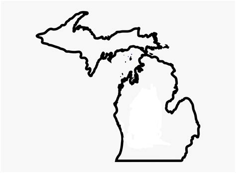Michigan Blank Map Clip Art Michigan Outline Png Transparent Png