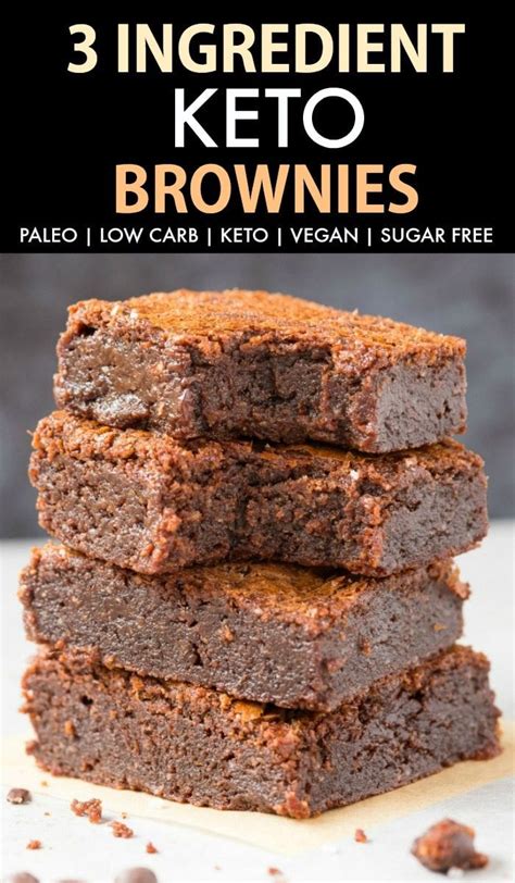 Fudgy Keto Low Carb Brownies Paleo Vegan Sugar Free