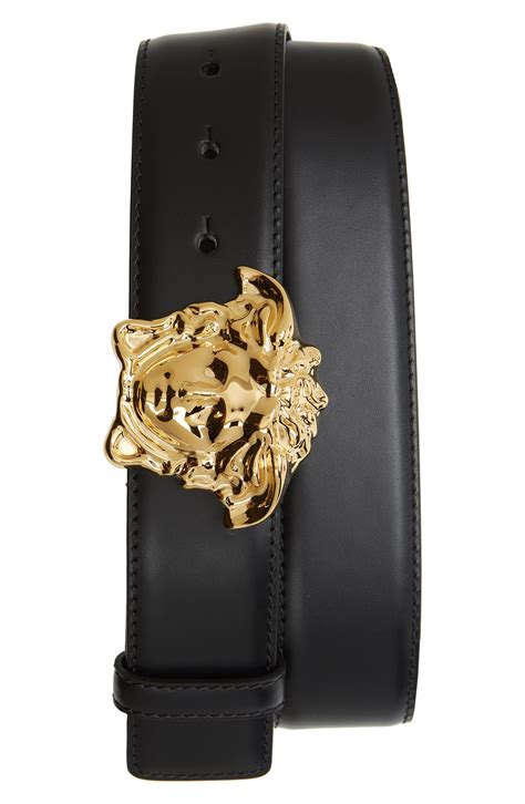 Versace Medusa Head Leather Belt For Men Lyst