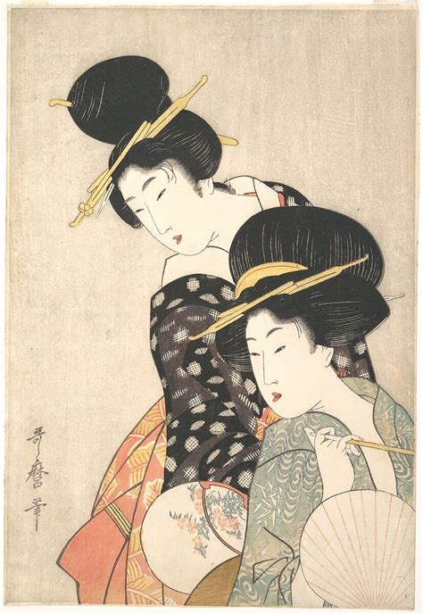 Kitagawa Utamaro Two Women Japan Edo Period 16151868 The