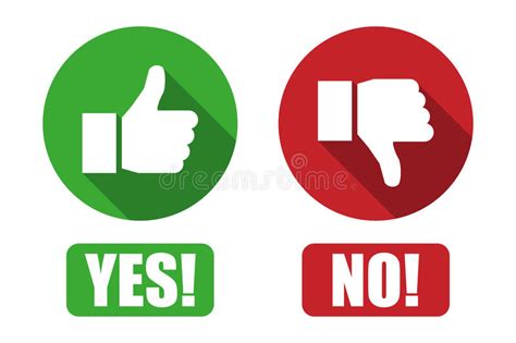 I googled if google is down and it said no. Yes And No Button With Thumbs Up And Thumbs Down Icons ...