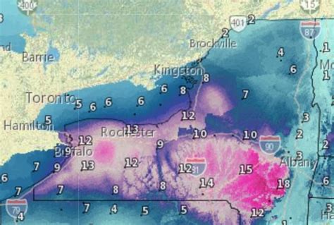 Winter Storm Warning For Upstate Ny A Foot Of Snow 45 Mph Winds