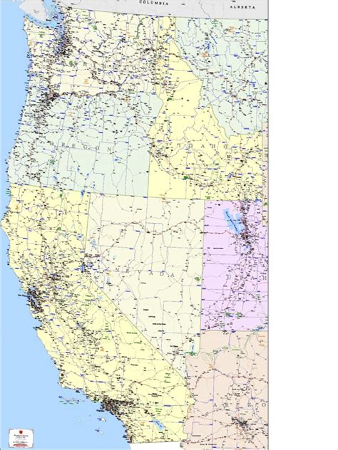 West Coast States Map Kroll Map Company