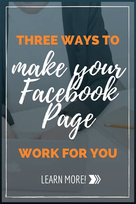 our Facebook Page should work for you, 24/7. It should drive traffic to your website, get you ...
