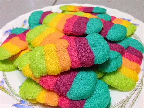 Rainbow Cookies Recipe Biskut Lidah Kucing Just An Ordinary Guy