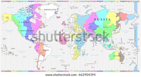 World Time Zones Map And Political Map Of The World Every Country And