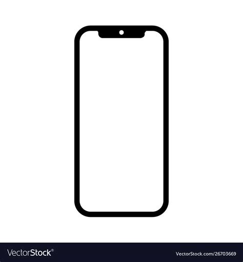 Black Iphone X Icon For Web Design Royalty Free Vector Image