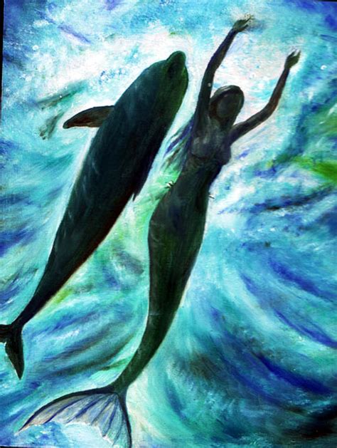 Mermaid Swimming With Dolphin Mermaids Fan Art Fanpop Page