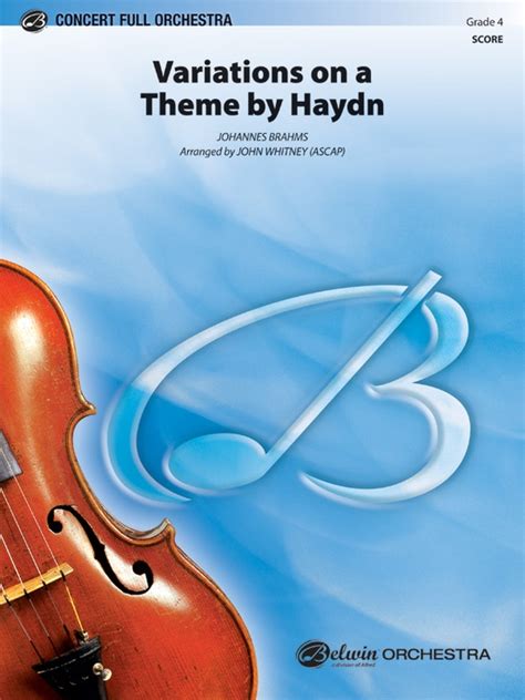 Variations On A Theme By Haydn Full Orchestra Conductor Score And Parts