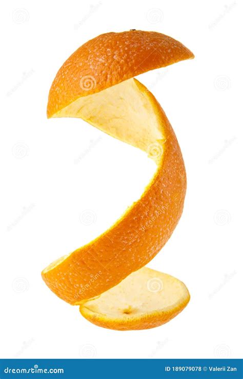 Orange Peel Isolated On A White Background Stock Photo Image Of