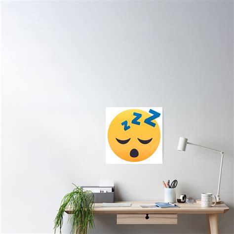 Joypixels Sleepy Face Emoji Poster For Sale By Joypixels Redbubble
