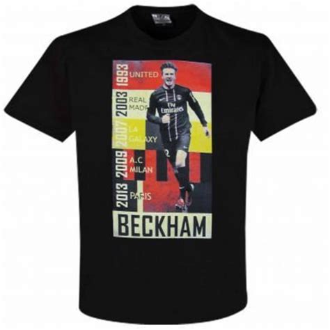 David Beckham Retro T Shirt Career Timeline Print On The Etsy