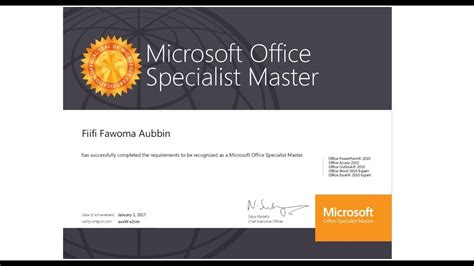 Arriba 67 Imagen Microsoft Office Specialist Master Certification