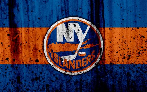The new york islanders team colors are royal blue, orange and white. Download wallpapers 4k, New York Islanders, grunge, NHL, hockey, art, Eastern Conference, USA ...