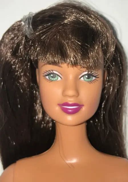 Nude Barbie Surf City Brunette Teresa Green Eyes Mattel Doll For Ooak Picclick