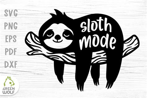 Sloth Mode Funny T Shirt Design Graphic By Greenwolf Art · Creative