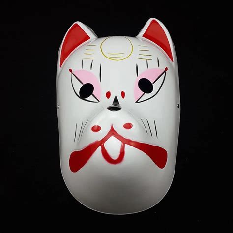 Cosplay Hand Painted Fox Mask Endulge Japanese Full Face Pvc Halloween