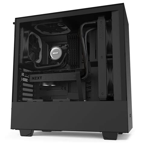 Nzxt H510 Compact Mid Tower Case Matte Black Tempered Glass Side