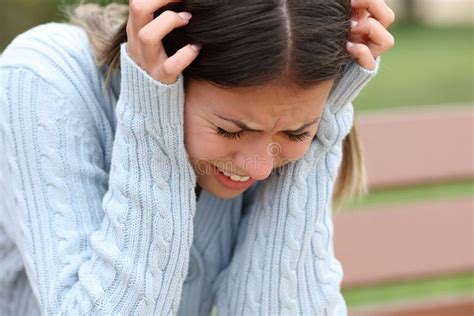 Desperate Sad Teen Complaining Alone Stock Photo Image Of Anxiety