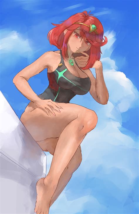 Rule 34 1girls Breasts Core Crystal Female Female Only Nintendo Pyra Saildust Solo Swimsuit