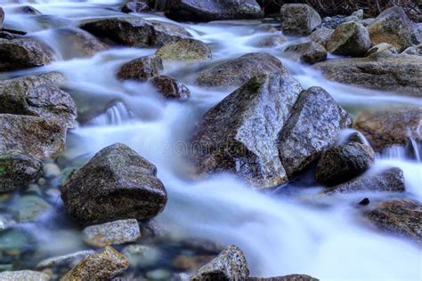 Flowing Water Captured With A Slow Shutter Speed Stock Image Image Of