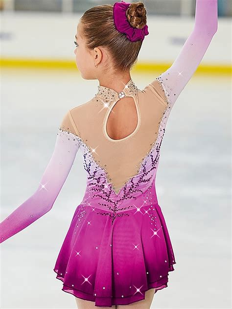 Figure Skating Dress Womens Girls Ice Skating Dress Outfits Light