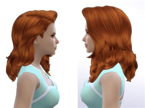 The Sims Resource Long Flipped Hairstyle Retextured By Tatyananame