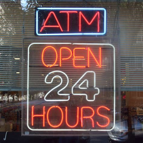ATM OPEN 24 HOURS New York City USA Leo Reynolds Flickr