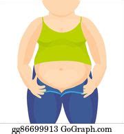11 Overweight Woman With A Big Belly Clip Art Royalty Free GoGraph