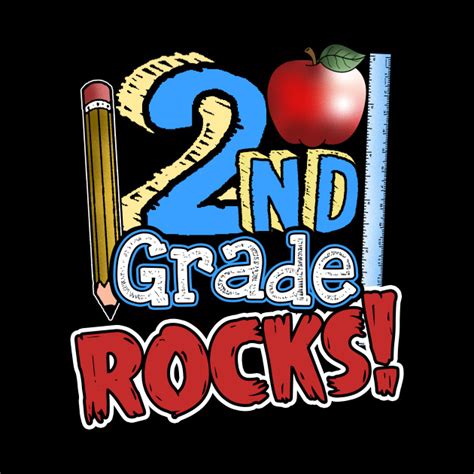 2nd Grade Rocks Second Grade Rocks Pin Teepublic