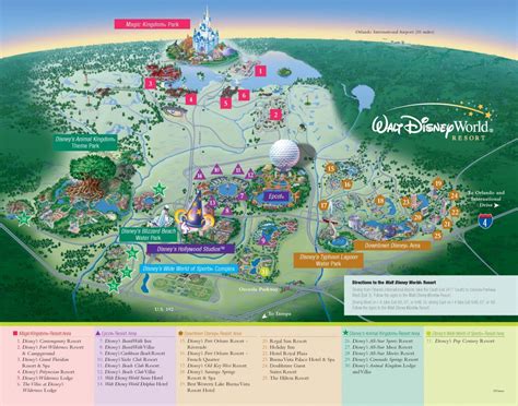 Disney Map Walt Disney World Map Florida Usa Map Of Florida