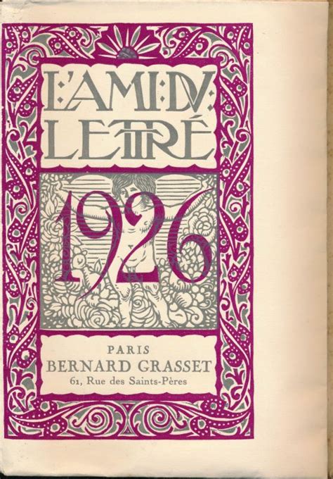Lami Du Lettré 1926