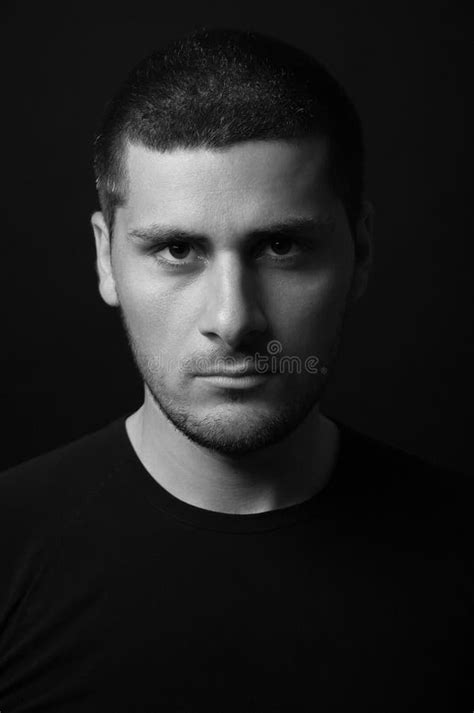 Portrait Of Frowning Man Stock Photo Image Of Dark Modern 39242714