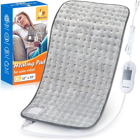 Miaandcoco Xl Electric Heating Pad With Auto Shut Off In 90 Min Dry Heat