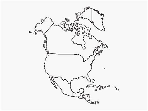 Printable North America Blank Map Free Transparent Clipart Clipartkey