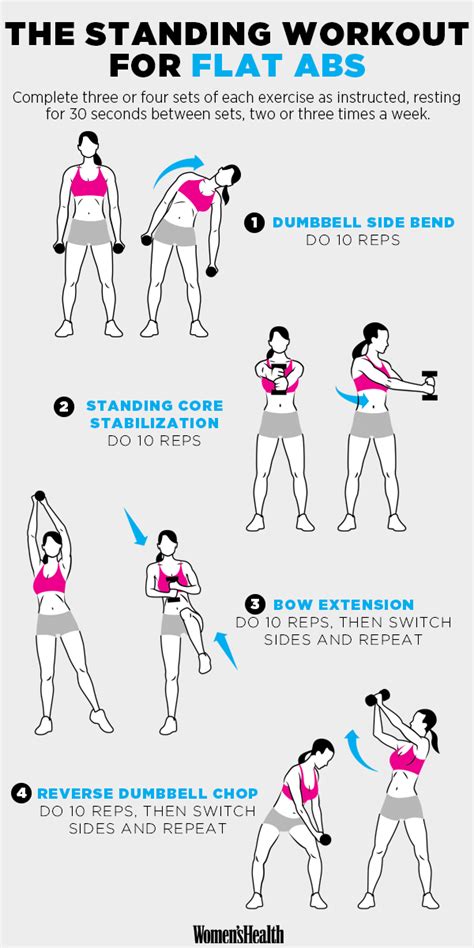 Standing Moves For A Super Flat Stomach Womenshealthmag Fitness Standing Abs