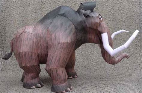 Ice Age Papercraft Manny Woolly Mammoth Papercraft Free Download And