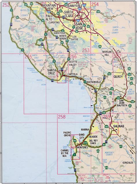 Monterey County Zip Code Map United States Map
