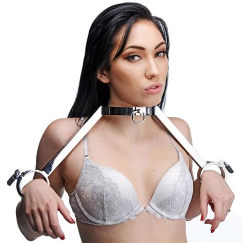 Master Series At Your Mercy Stainless Steel Neck To Wrist Restraints