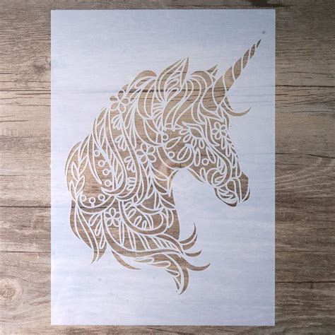 Unicorn Stencil For Wall Painting Painting Stencil Wall Stencil Diy