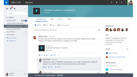 Microsoft Updates Yammer To Make Working Within Groups Easier